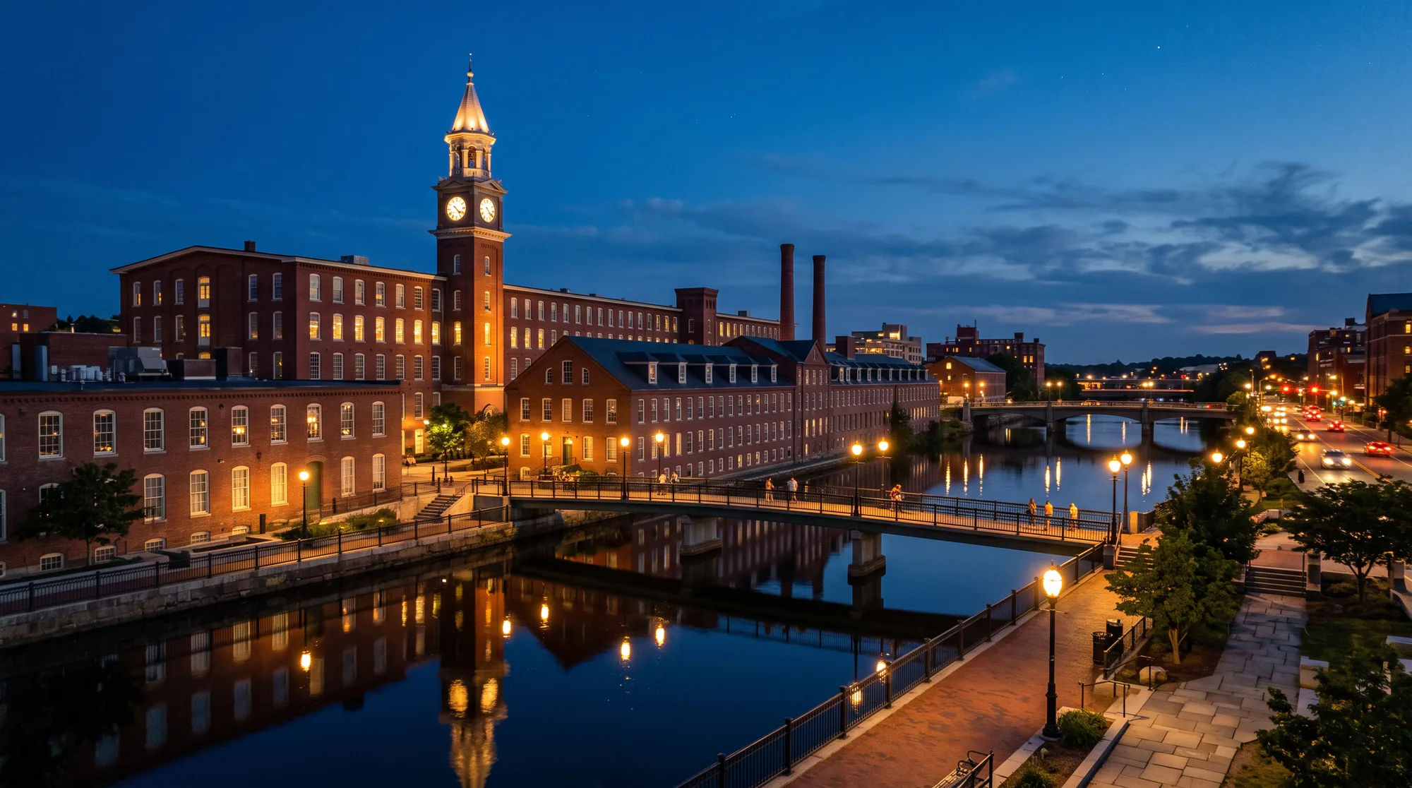 Lowell, MA skyline
