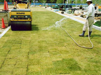 3. 芝張り・転圧