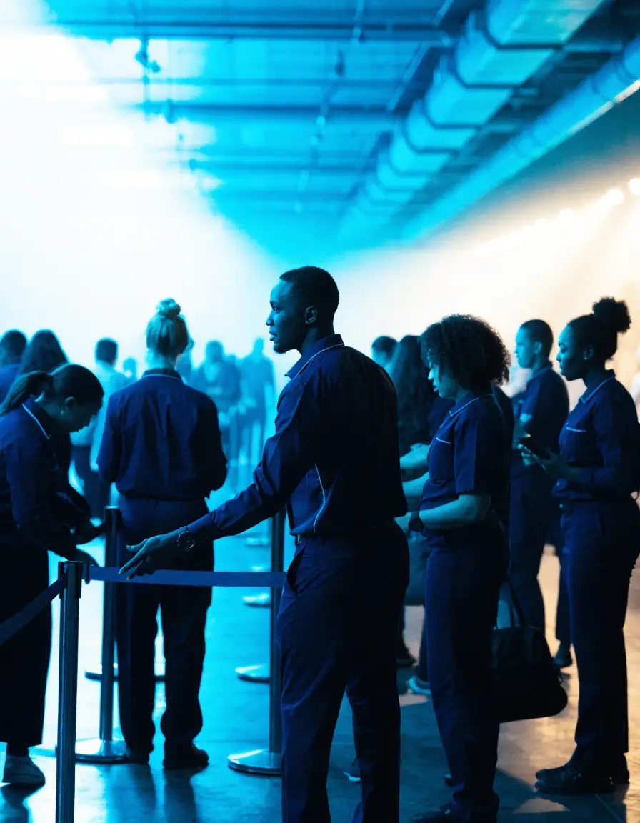 Line Management Staff working at a live event